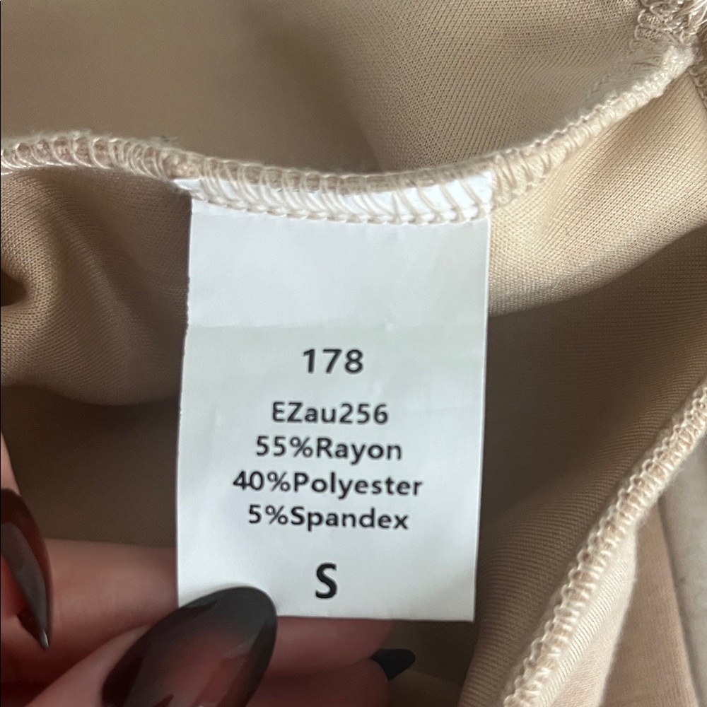Women’s Tan quarter zip Sweater - Picture 4 of 4